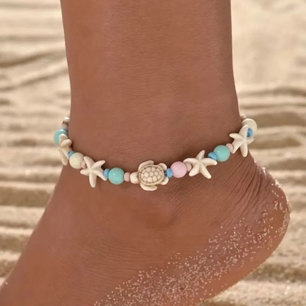 Turtle Beaded Anklet N1954